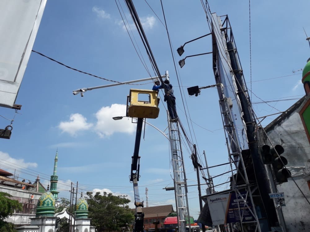 Pemasangan Kamera CCTV Outdoor Dinas Perusahaan Dinas Perhubungan Rembang